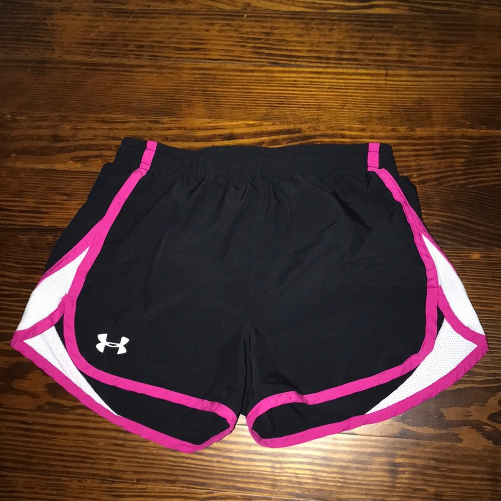 Under Armour Pink and Black Athletic Shorts